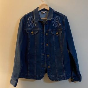 Embroidered jean jacket
